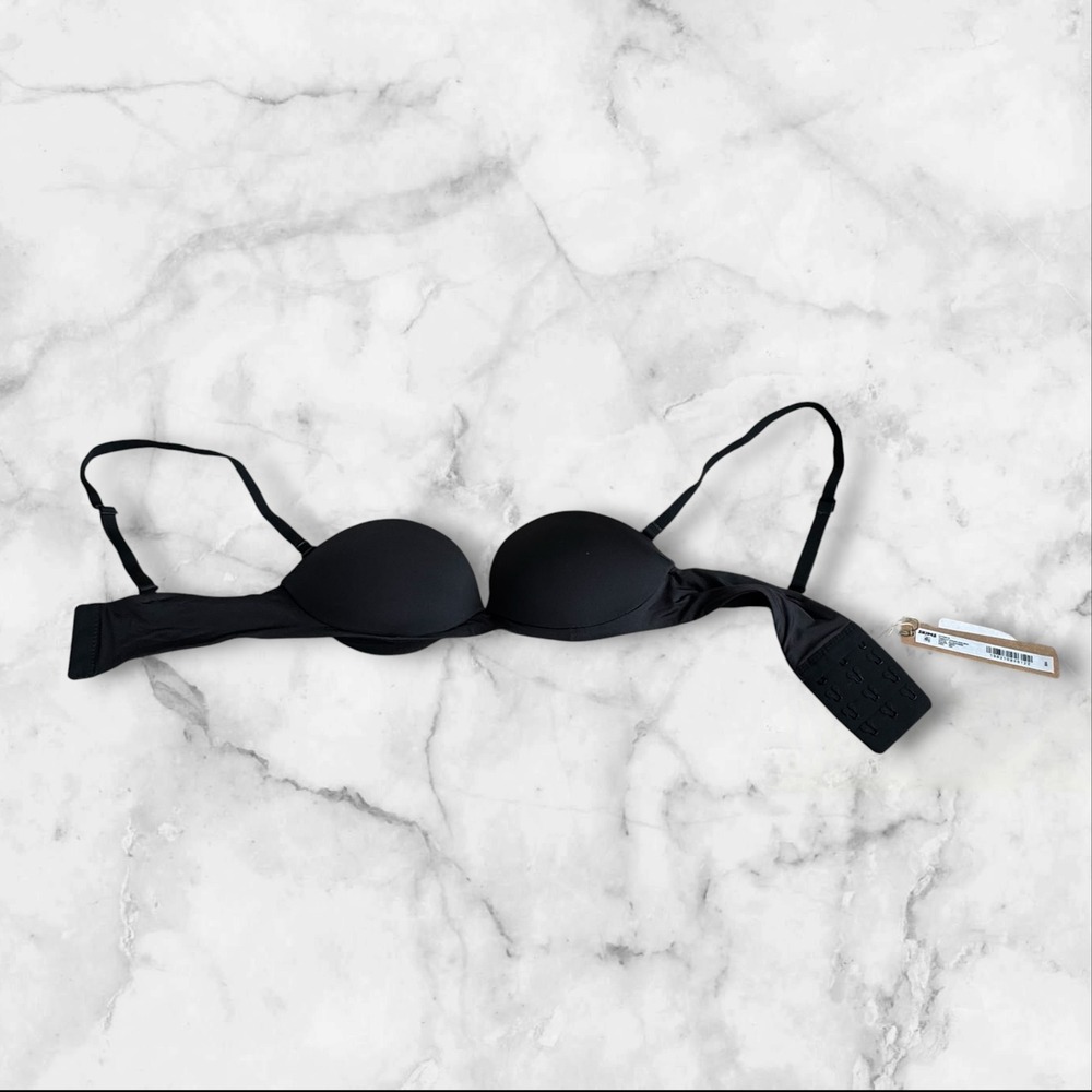 Skims Ultimate Push-Up Strapless Bra Onyx Black 30A BA-BAN-9056 NWT